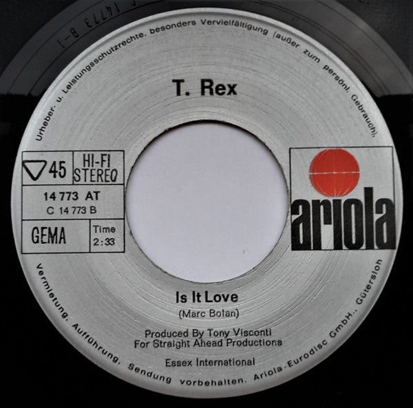 T. Rex : Ride A White Swan (7", Single)