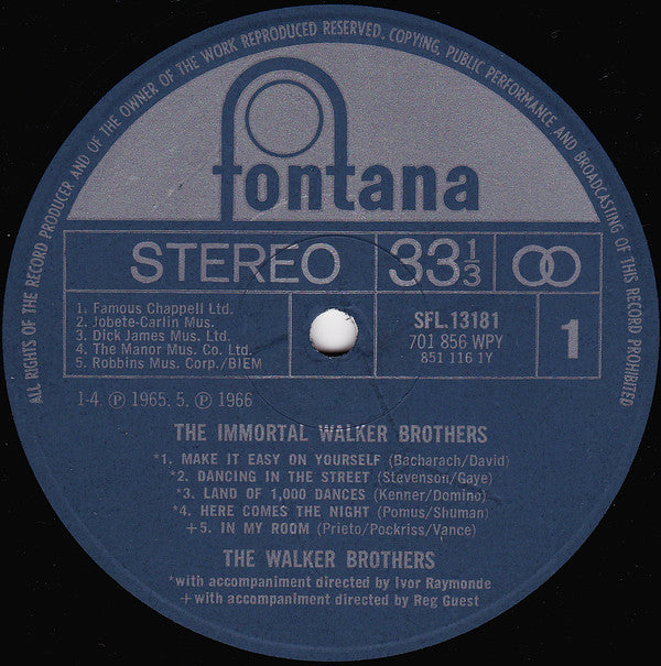 Buy The Walker Brothers The Immortal Walker Brothers (LP, Comp