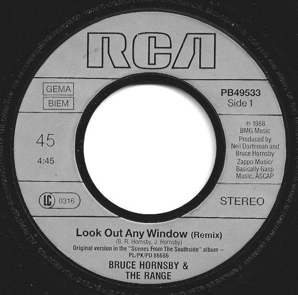 Bruce Hornsby And The Range : Look Out Any Window (7", Single)