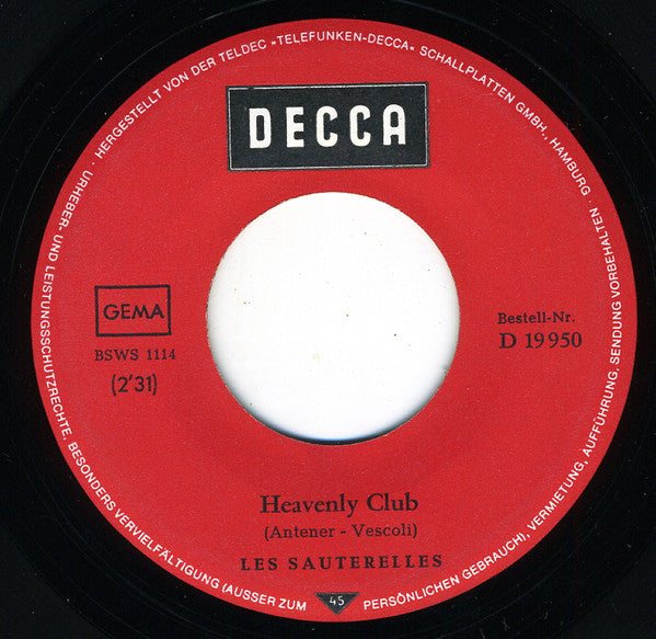 Les Sauterelles : Heavenly Club / Dream Machine (7", Single)