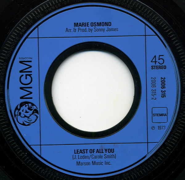 Marie Osmond : Paper Roses (7", Single)