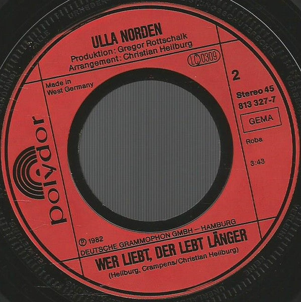 Ulla Norden : Zillertal (7", Single)