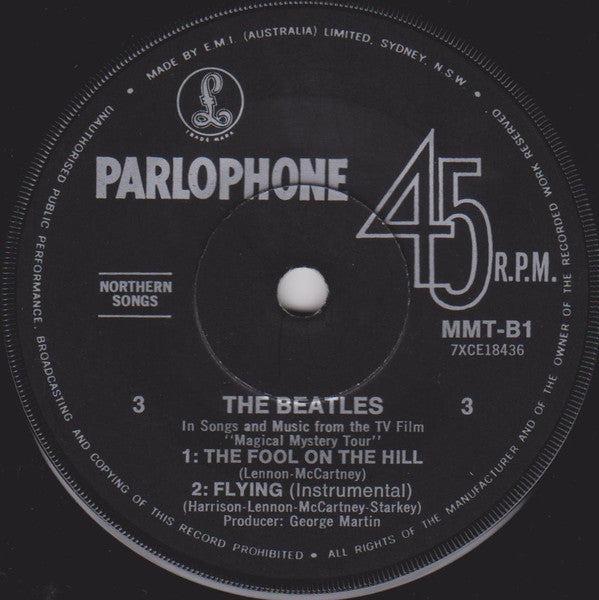 The Beatles : Magical Mystery Tour (2x7", EP, Mono, Fir)