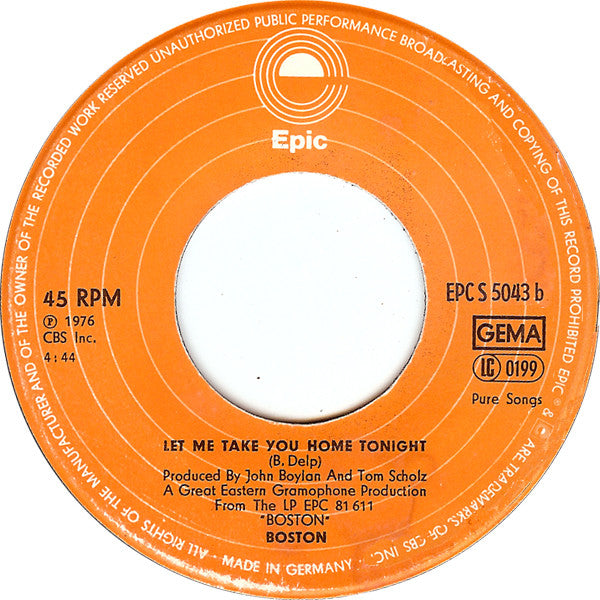 Boston : Long Time (7", Single)