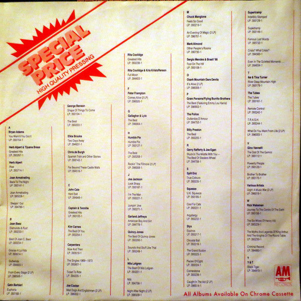 Chris de Burgh : At The End Of A Perfect Day (LP, Album, RE)