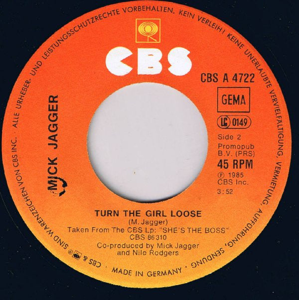 Mick Jagger : Just Another Night (7", Single)