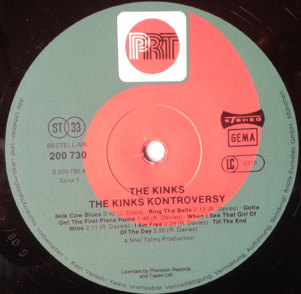 The Kinks : The Kink Kontroversy (LP, Album, Mono, RE)