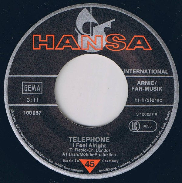 Telephone (3) : Dana My Love (7", Single)
