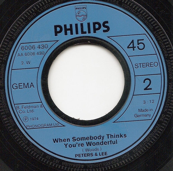 Peters & Lee : Closer (7", Single)