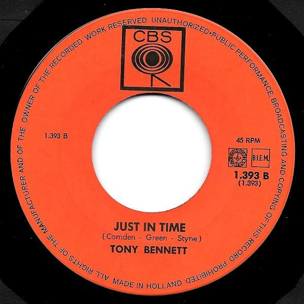 Tony Bennett : Boulevard Of Broken Dreams (7", Single)