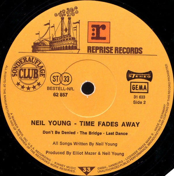 Neil Young : Time Fades Away (LP, Album, Club)