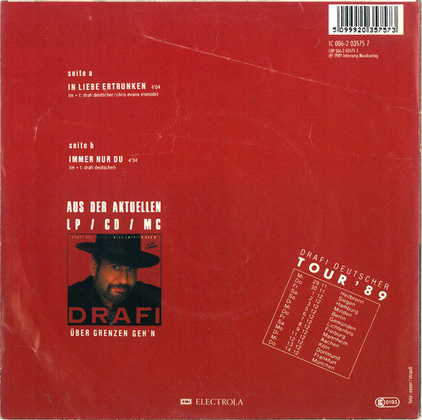 Drafi Deutscher : In Liebe Ertrunken / Immer Nur Du (7", Single)