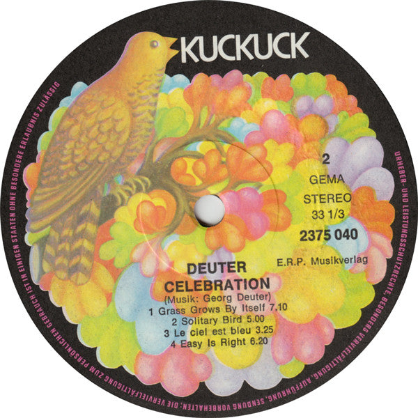 Georg Deuter* : Celebration (LP, Album, RE)