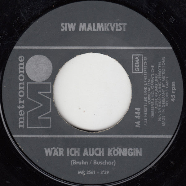 Siw Malmkvist : Küsse Nie Nach Mitternacht (7", Single)
