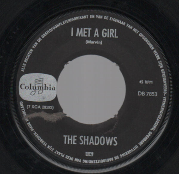 The Shadows : I Met A Girl (7")
