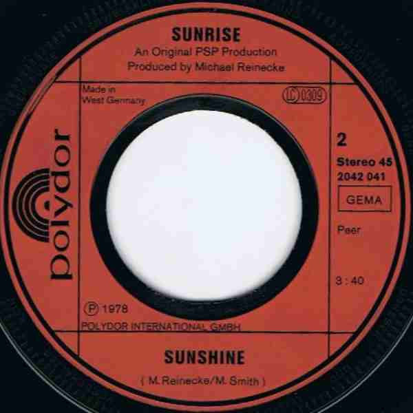 Sunrise (12) : Good, Good, Good (7", Single)