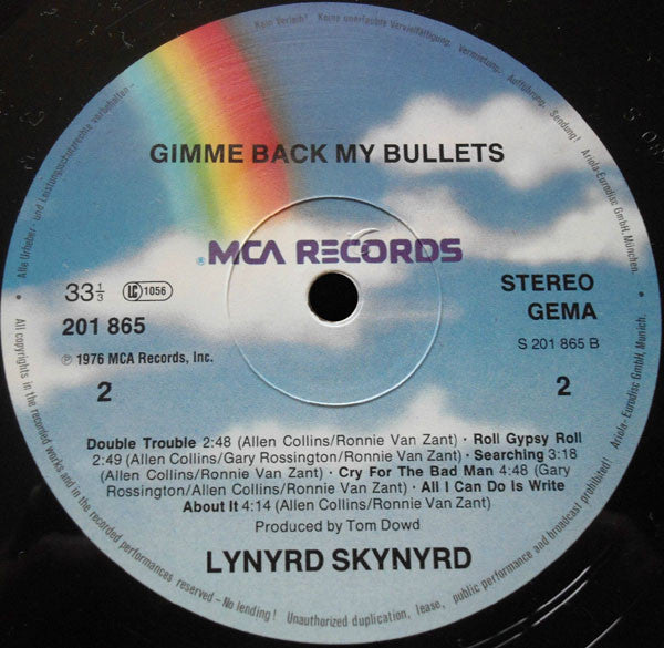 Lynyrd Skynyrd : Gimme Back My Bullets (LP, Album, RE)