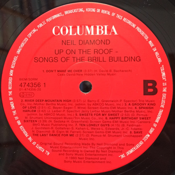 Neil Diamond : Up On The Roof: Songs From The Brill Building (LP, Album)