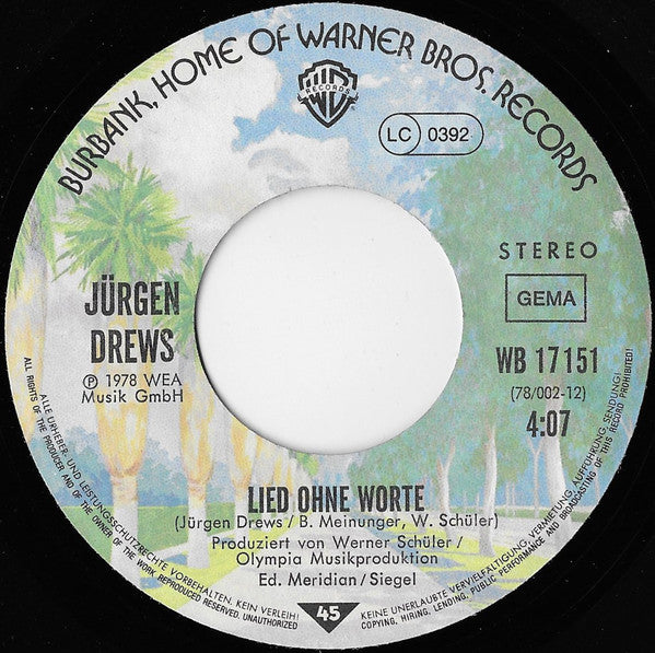 Jürgen Drews : Wir Ziehn Heut' Abend Aufs Dach (7", Single, Promo)