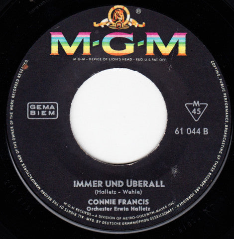Connie Francis : Einmal Komm' Ich Wieder (7", Single)