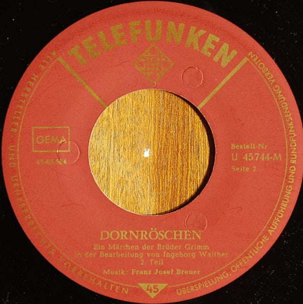 Gebrüder Grimm : Dornröschen (7", Single, Mono)