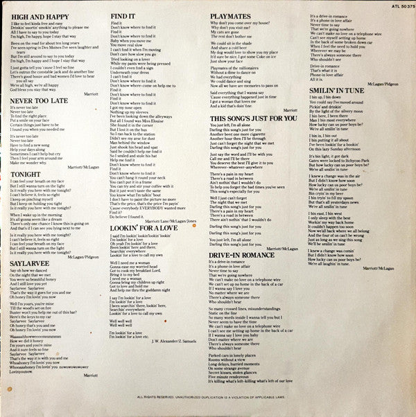 Small Faces : Playmates (LP, Album)