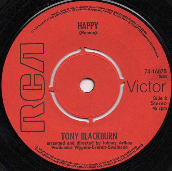 Tony Blackburn : Is It Me Is It You (7", Single)