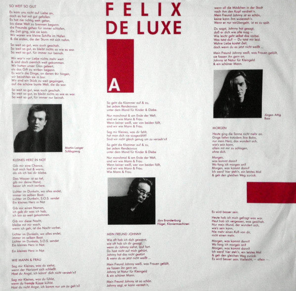 Felix De Luxe : Männer Wie Wir (LP, Album)