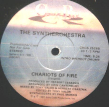 The Syntherchestra* : Chariots Of Fire (12", Promo)