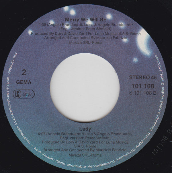 Angelo Branduardi : Merry We Will Be (7", Single)