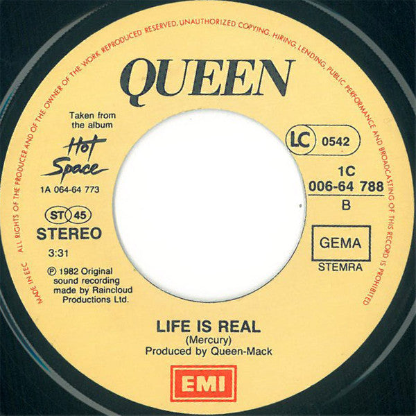 Queen : Body Language (7", Single, RP)