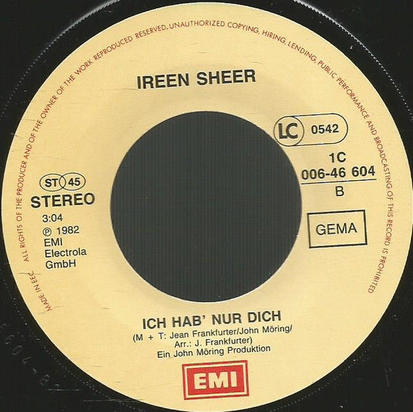 Ireen Sheer : Hätt' Ich Nur Ein Wort Gesagt (7", Single)