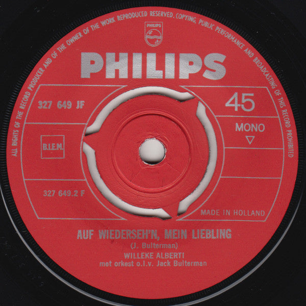 Willeke Alberti : De Winter Was Lang / Auf Wiederseh'n, Mein Liebling (7", Single, Mono, Pur)