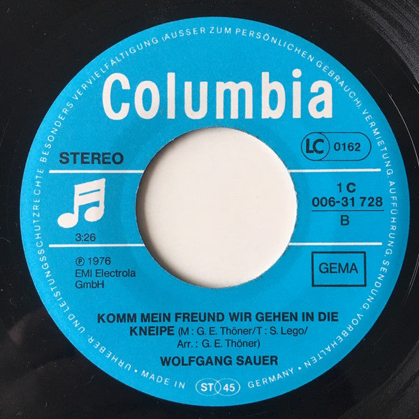 Wolfgang Sauer : Einsatz In Manhattan (7", Single)