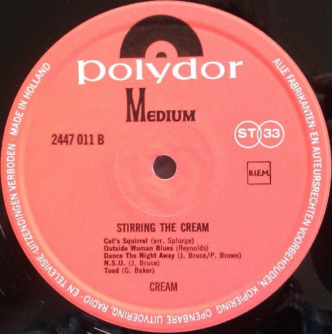 Cream (2) : Stirring The Cream (LP, Comp)