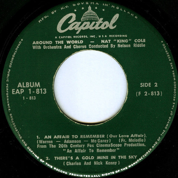 Nat King Cole With Nelson Riddle : Around The World (7", EP)