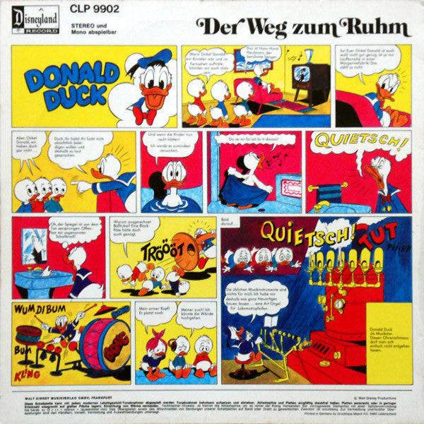 Manfred Jenning : Der Weg Zum Ruhm Mit Donald Duck (LP)