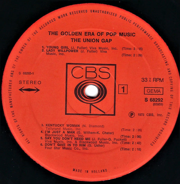 Gary Puckett & The Union Gap : The Golden Era Of Pop Music (2xLP, Comp, Gat)