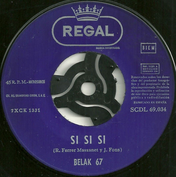 Los Belak : El Orangutan / Si Si Si (7", Single)