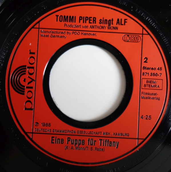 Thomas Piper (2) Singt ALF (2) : Frohfest (7", Single)