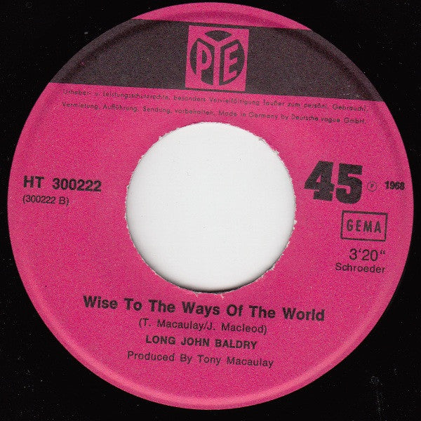 Long John Baldry : When The Sun Comes Shining Thru (7", Single)