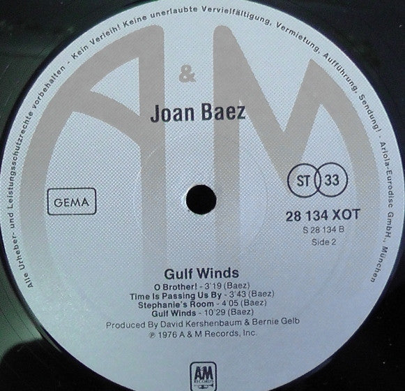 Joan Baez : Gulf Winds (LP, Album)