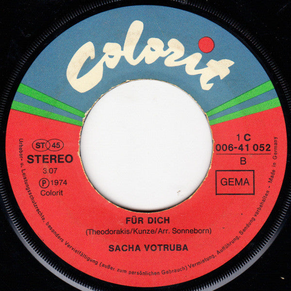 Sacha Votruba : Mama Mia (Dieses Mädchen Ist So Schön) (7", Single)