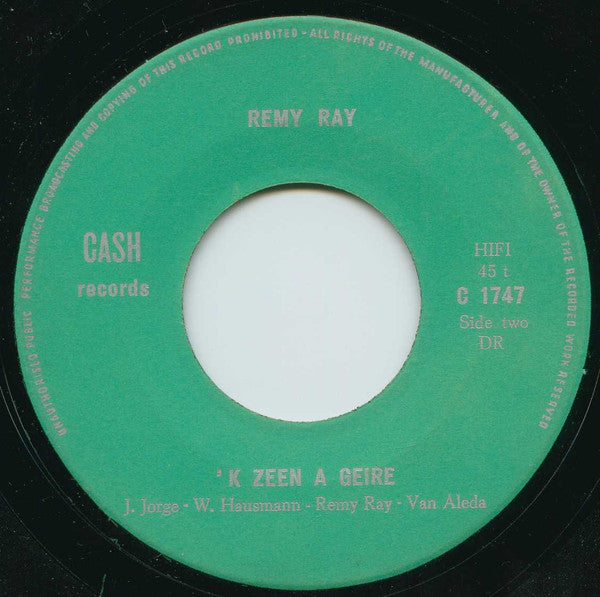 Remy Ray : Geef Maai Ne Kus (7", Single)