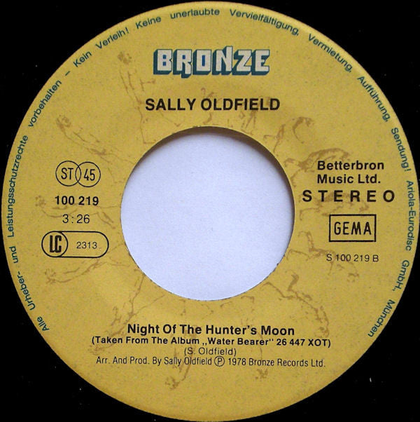 Sally Oldfield : Mirrors (7", Single)