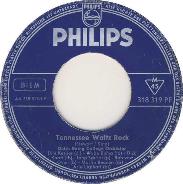 The Dutch Swing College Band : Marina / Tennessee Waltz Rock (7", Single)