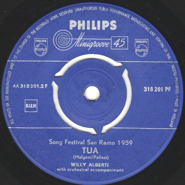 Willy Alberti : Una Marcia In Fa (7")