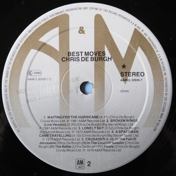 Chris de Burgh : Best Moves (LP, Comp, Club)