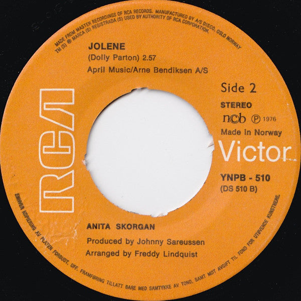 Anita Skorgan : Think Of Me Forever / Jolene (7", Single)