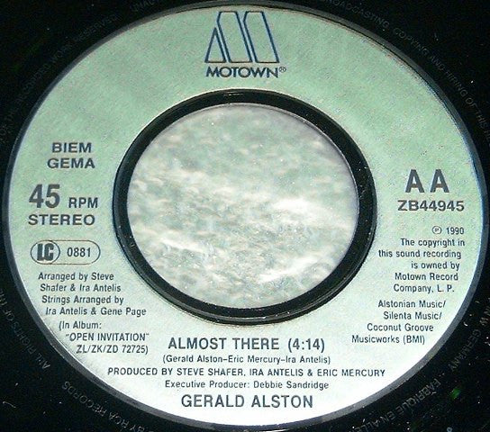 Gerald Alston : Nothing Can Change / Almost There (7", Single)